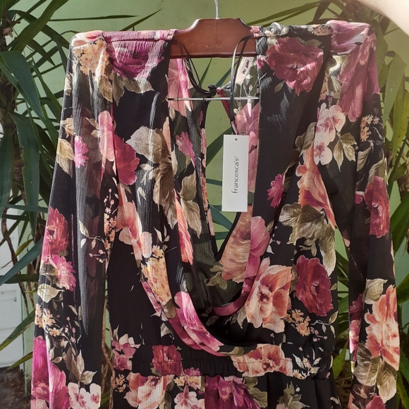 Mini Floral Ruffle Dress Sheer - Picture 8 of 10